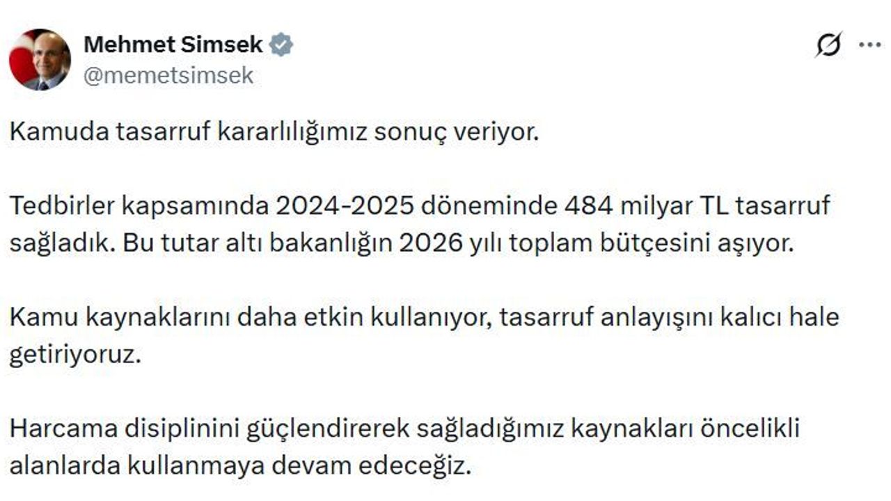 Bakan Şimşek: